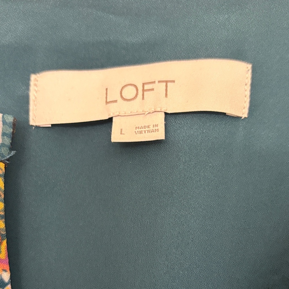 NWOT LOFT Multicolor Long Sleeve Dress - Picture 4 of 8